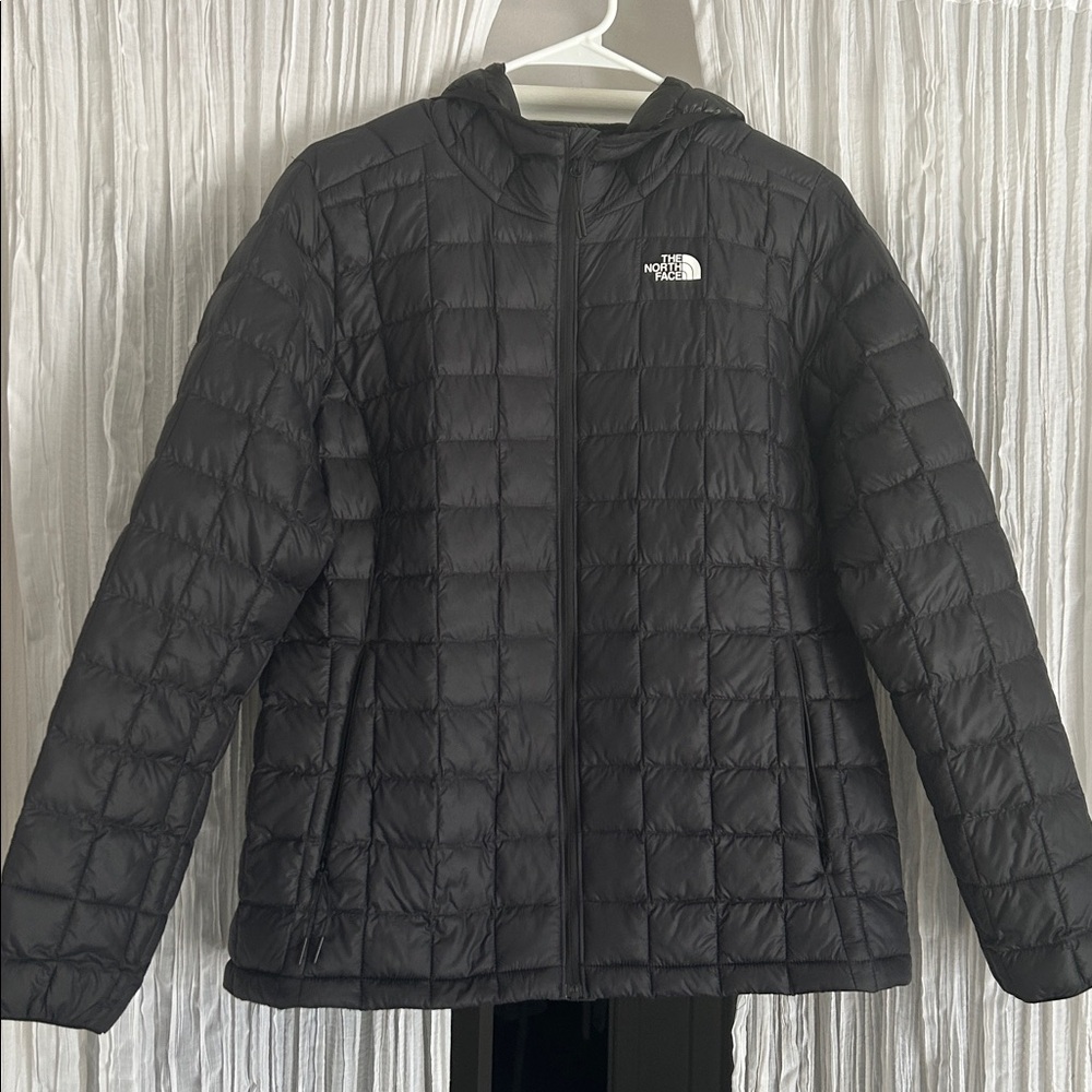 The North Face Quilted Black Hooded Jacket